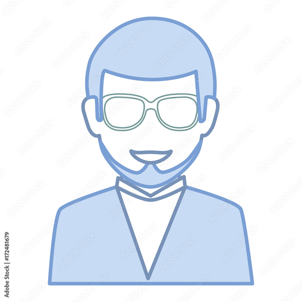 young man avatar character vector illustration design