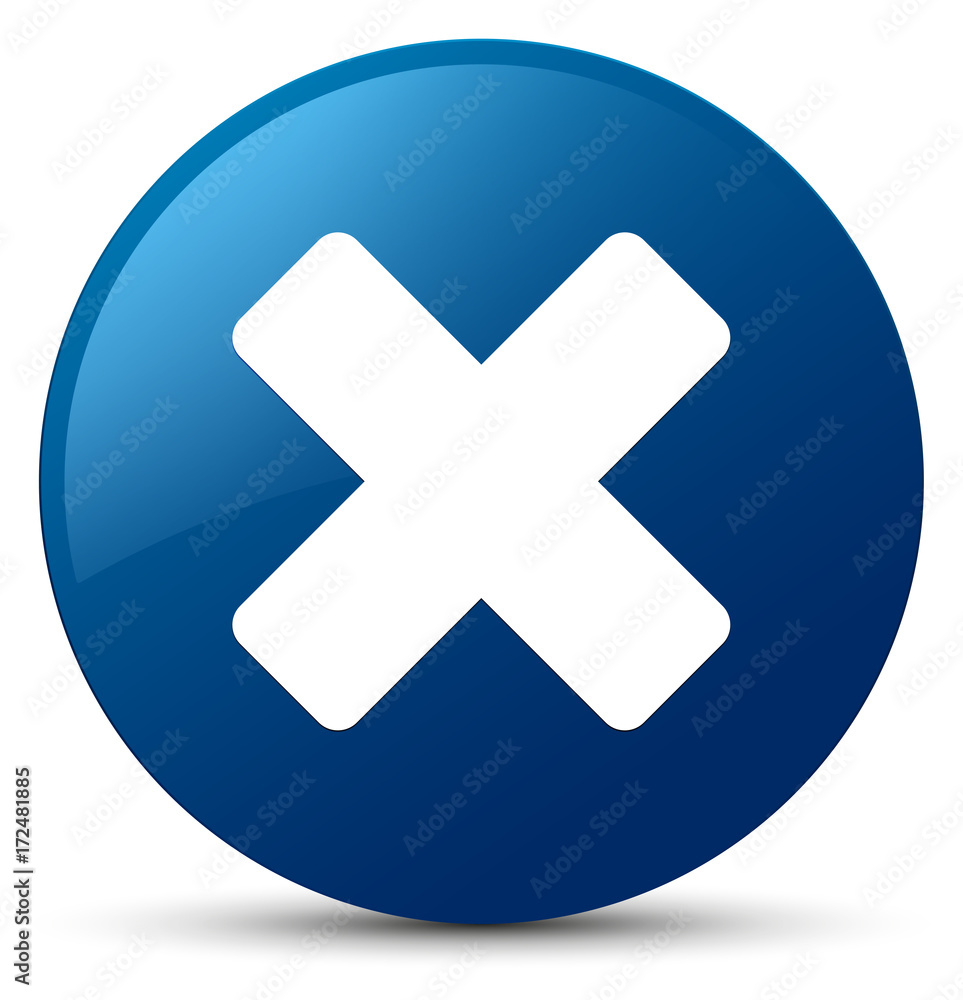 Cancel icon blue round button Cancel icon blue round button