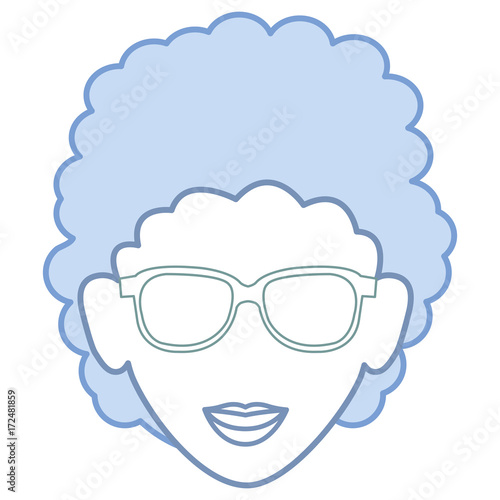 beautiful woman head avatar character © Gstudio