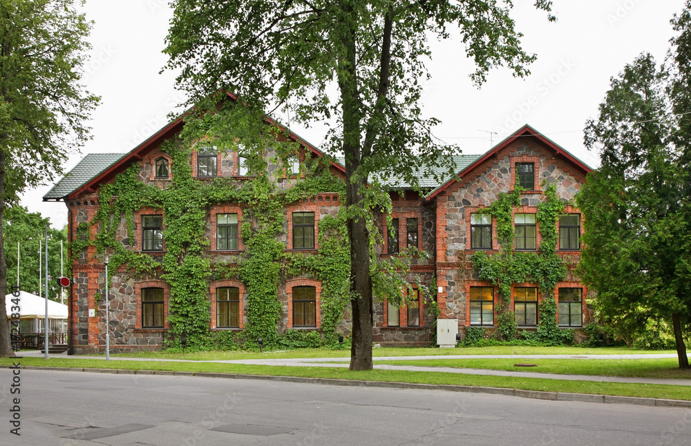 Stone building in Sigulda. Latvia