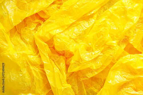Yellow plastic bag background