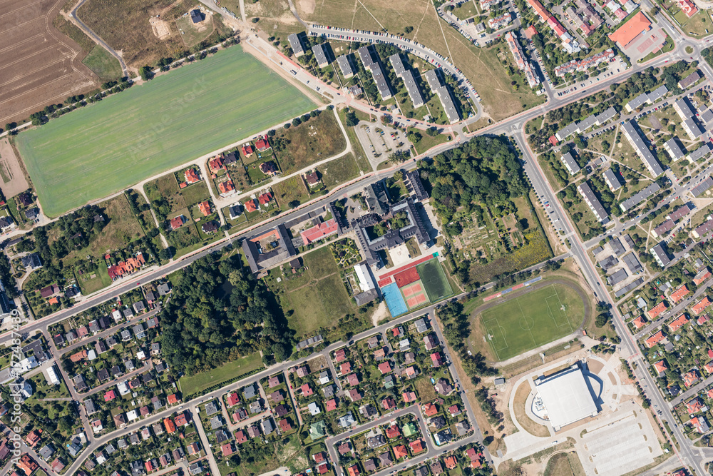 Fototapeta premium aerial view of the city center