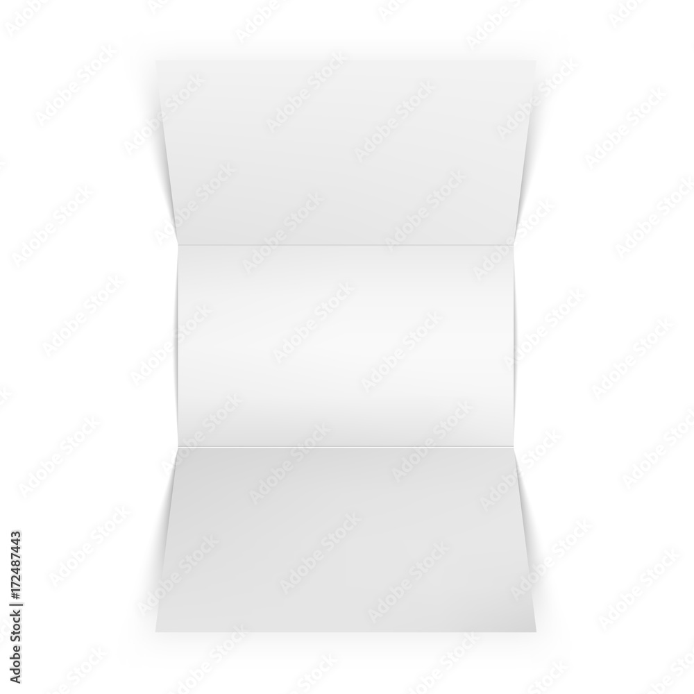 A4 mockup brochure. Top view. Template ready for your design. Vector illustration. Isolated on white background. A4 mockup brochure. Top view. Template ready for your design. Vector illustration. Isolated on white background.