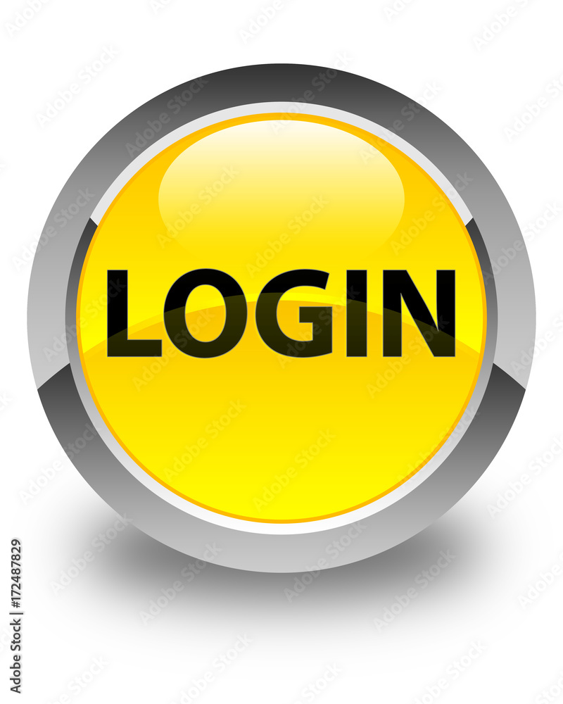 Login glossy yellow round button Login glossy yellow round button
