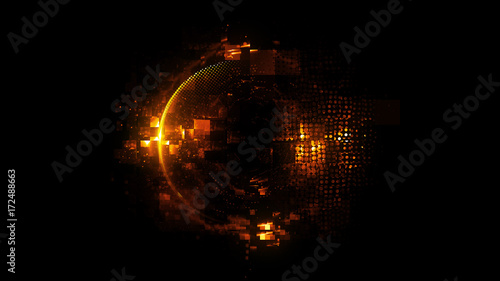 Abstract background. luminous swirling. Elegant glowing circle. Big data cloud. Light ring..Sparking particle. Space tunnel. Colorful ellipse. Glint sphere. Bright border. Magic portal. Energy ball. © rybindmitriy