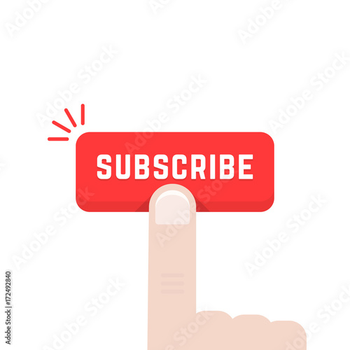 forefinger on subscribe button