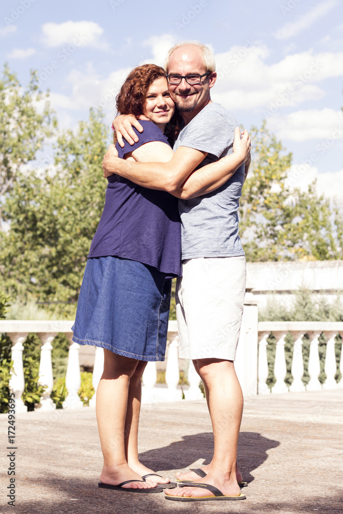 Couple of lovers in loving attitude Couple of lovers in loving attitude