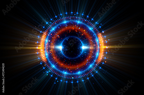 Abstract background. luminous swirling. Elegant glowing circle. Big data cloud. Light ring..Sparking particle. Space tunnel. Colorful ellipse. Glint sphere. Bright border. Magic portal. Energy ball.