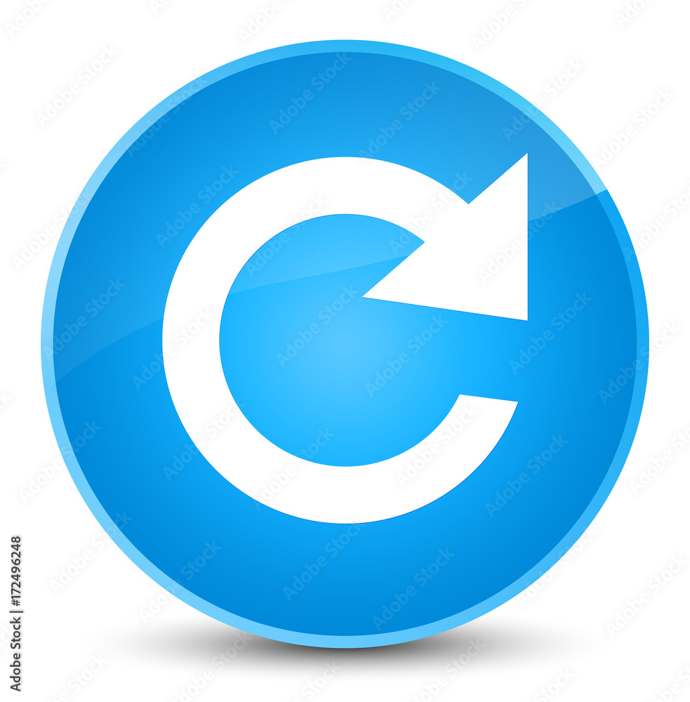 Reply rotate icon elegant cyan blue round button Reply rotate icon elegant cyan blue round button