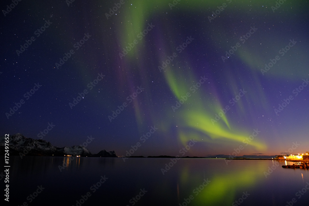 Aurora borealis in Norway, Europe
