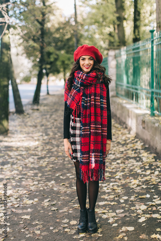 A beautiful woman in autumn. A beautiful woman in autumn.
