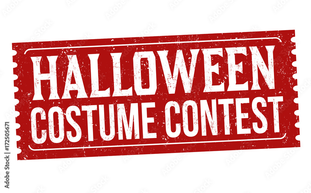 Halloween costume contest sign or stamp Halloween costume contest sign or stamp