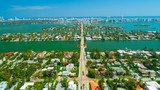 Aerial view of Venetian Islands, Miami Beach, South Beach, Florida, USA.