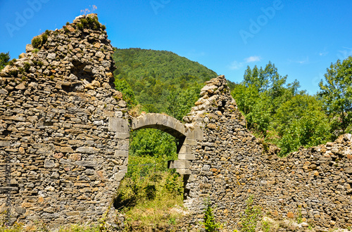 Ruinas de la Fábrica de armas, Orbaizeta, Turismo de Navarra, España photo