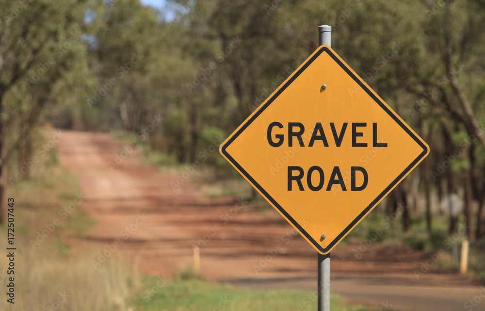 Gravel Road Sign