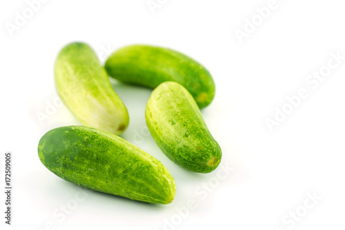 Wallpaper Mural Cucumber and slices collection isolated on white background Torontodigital.ca