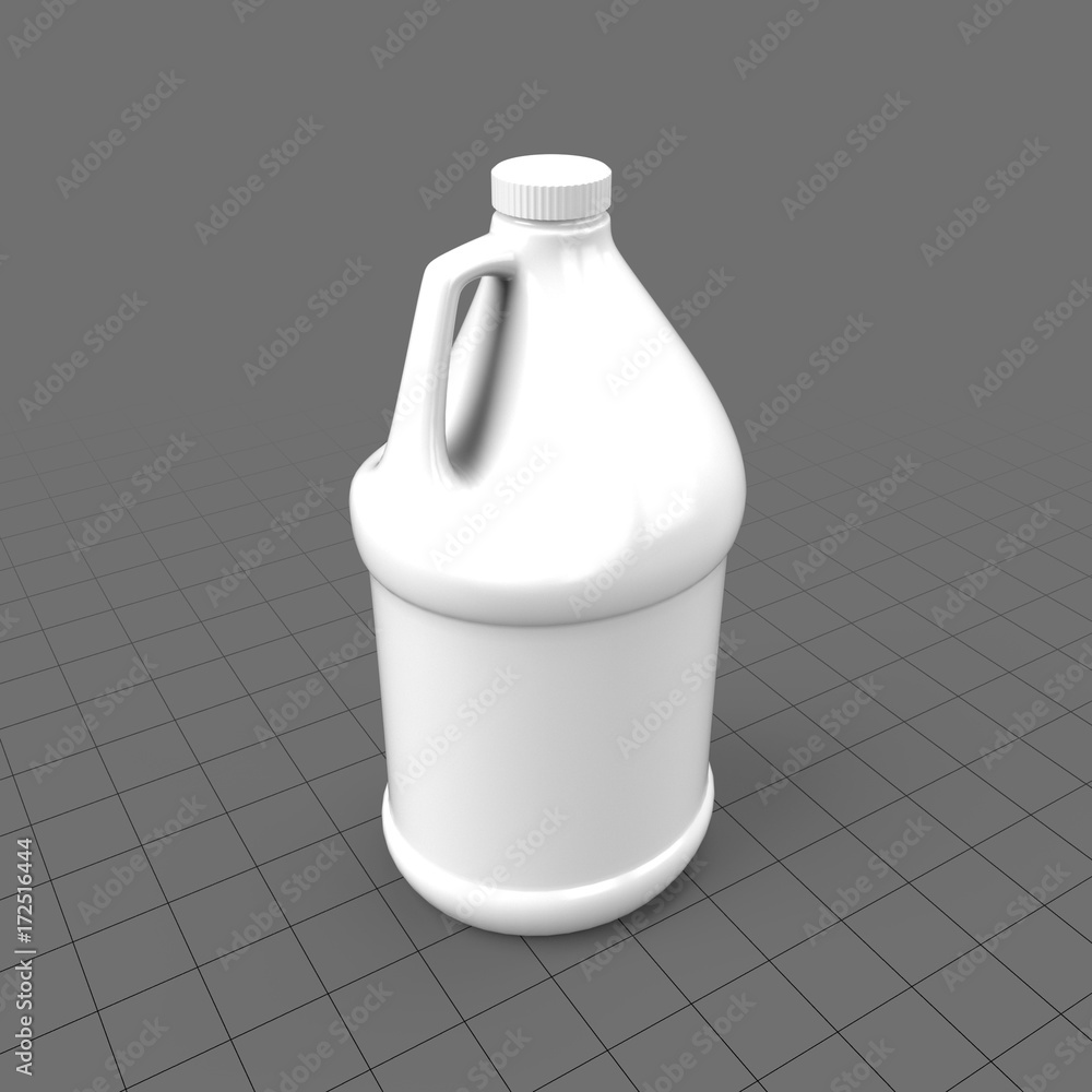 White plastic jug Stock 3D asset Adobe Stock
