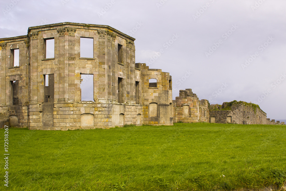 The ruins of the Earl Bishop's flamboyant house in the grounds of the Downhill Demesne near Coleraine on the north coast of Northern Ireland The ruins of the Earl Bishop's flamboyant house in the grounds of the Downhill Demesne near Coleraine on the north coast of Northern Ireland