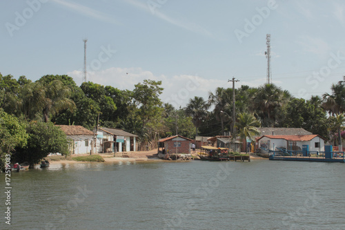 Small port on the bank of the Preguiça River