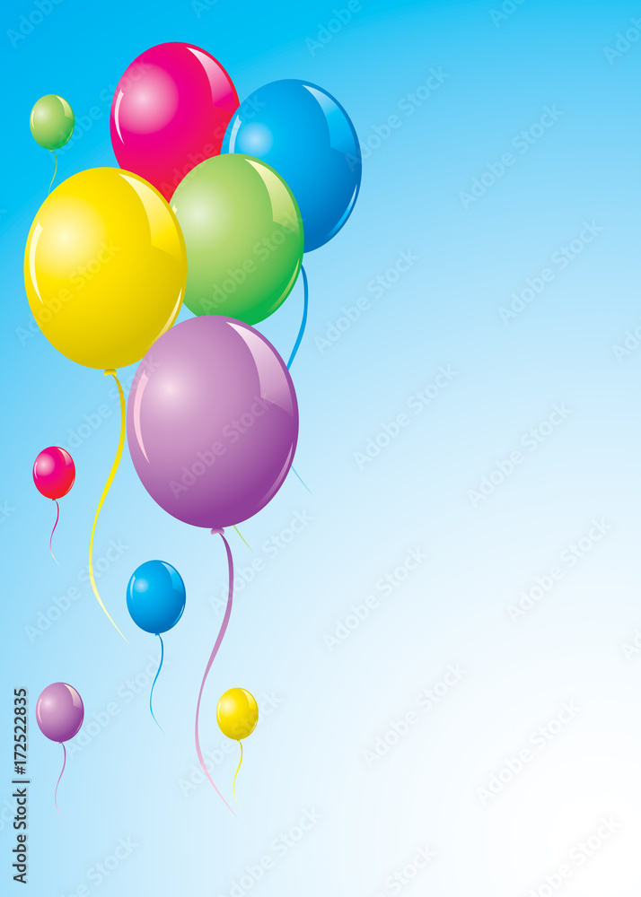 Colored party balloons
