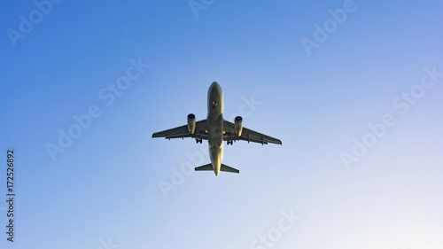passenger plane taking off composition photography