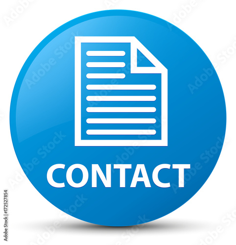 Contact (page icon) cyan blue round button