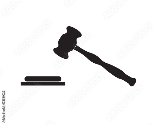 judge, auction hammer- vector illustration