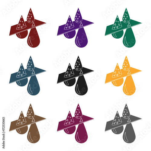 Water filtration icon in black style isolated on white background. Water filtration system symbol stock vector illustration.