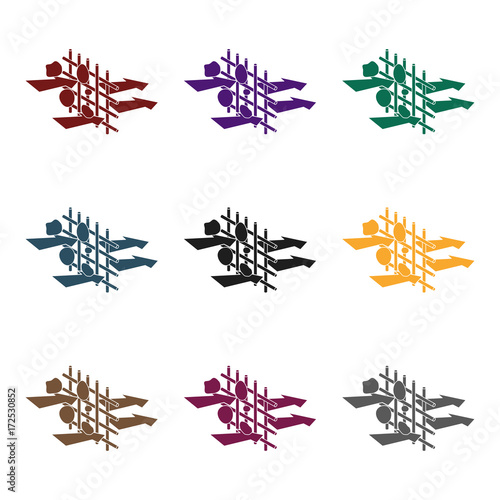 Water filtration through carbonic filter icon in black style isolated on white background. Water filtration system symbol stock vector illustration.