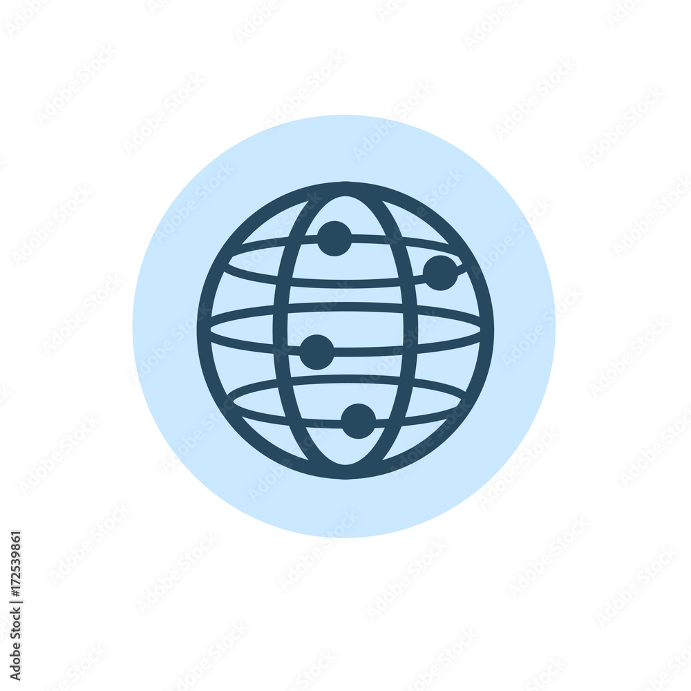Illustration of globalization connection vector icon Illustration of globalization connection vector icon