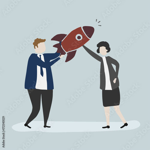 Vector collection of business people