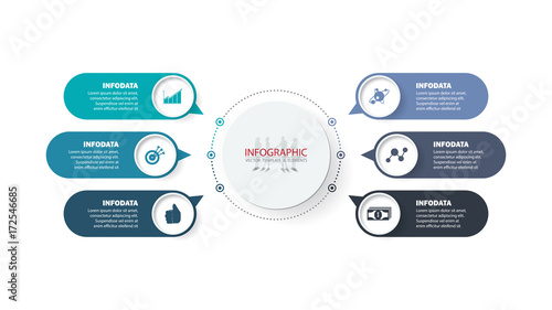 Vector circle arrows infographics set. Element infographic, template for diagram, graph, presentation and chart. Business concept with options, parts, steps or processes. Abstract background.