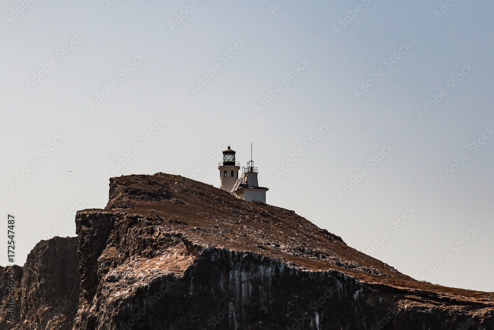 Side view of Anacapa Island off the coast of Port Hueneme, California