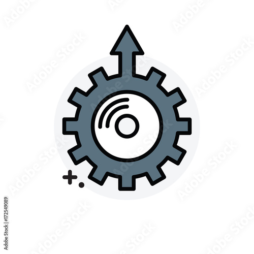 Software update concept Isolated Line Vector Illustration editable Icon