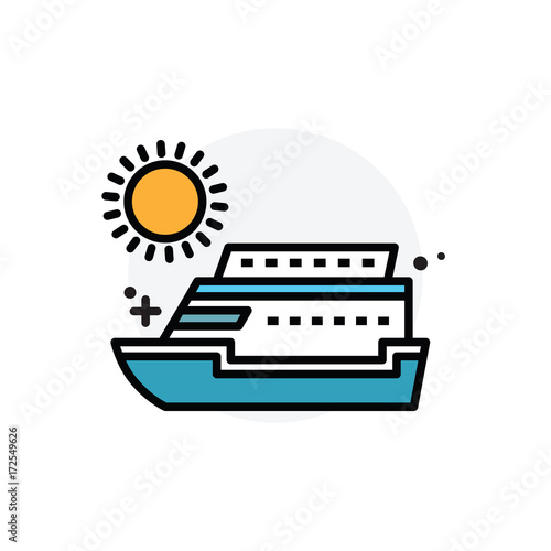 Cruse concept Isolated Line Vector Illustration editable Icon