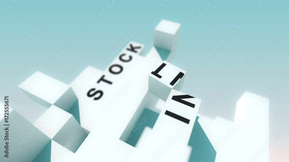 Virtual Economy words animated with cubes Virtual Economy words animated with cubes