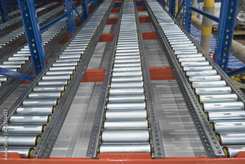 roller conveyor in beverage factory