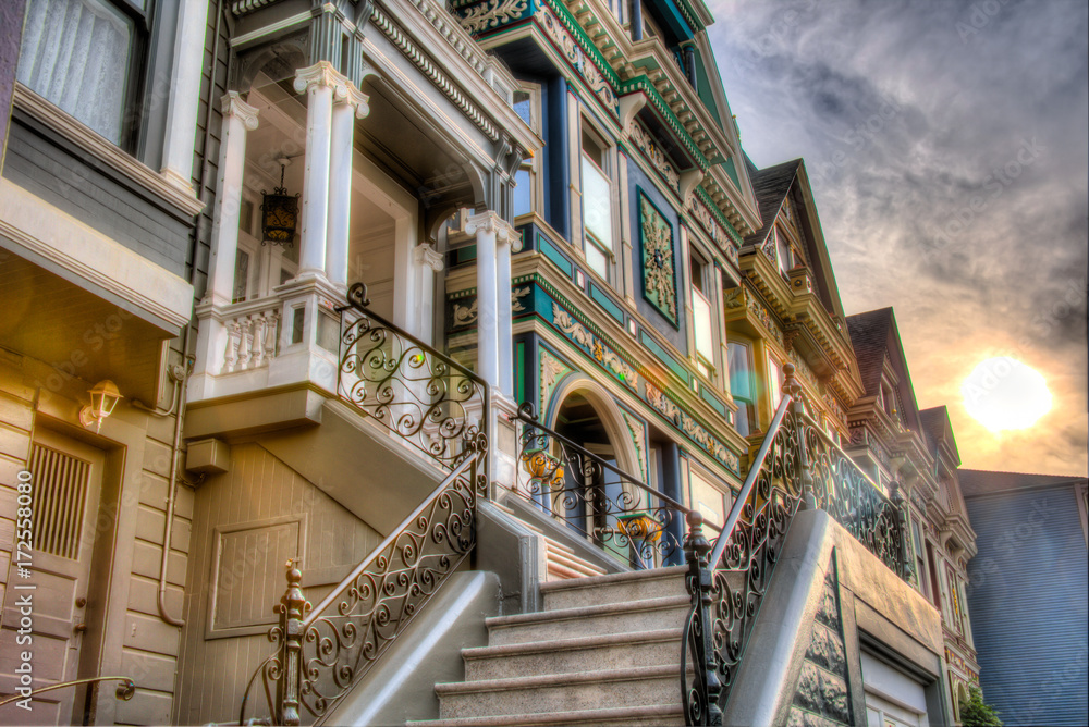 San Francisco Historic Victorian Homes in the Haight District