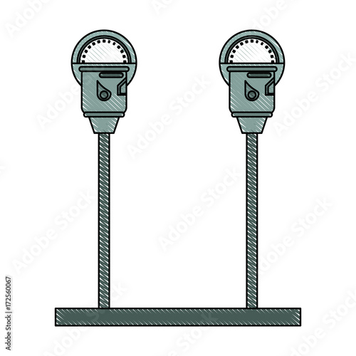 parking meters icon image vector illustration design