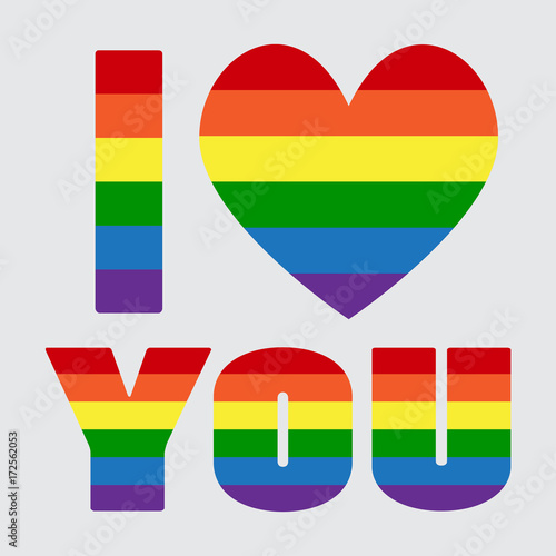 LGBT Pride Flag Heart Rainbow Pride Symbol