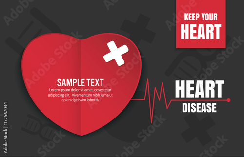 heart disease concept, wold health day vector design