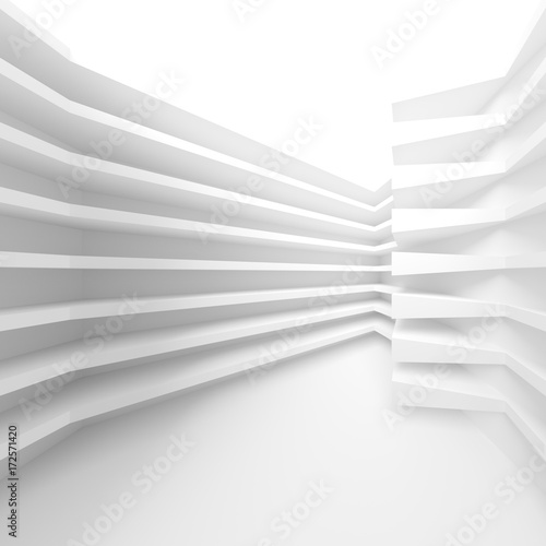 Fototapeta Naklejka Na Ścianę i Meble -  Abstract Interior Concept. White Architecture Background