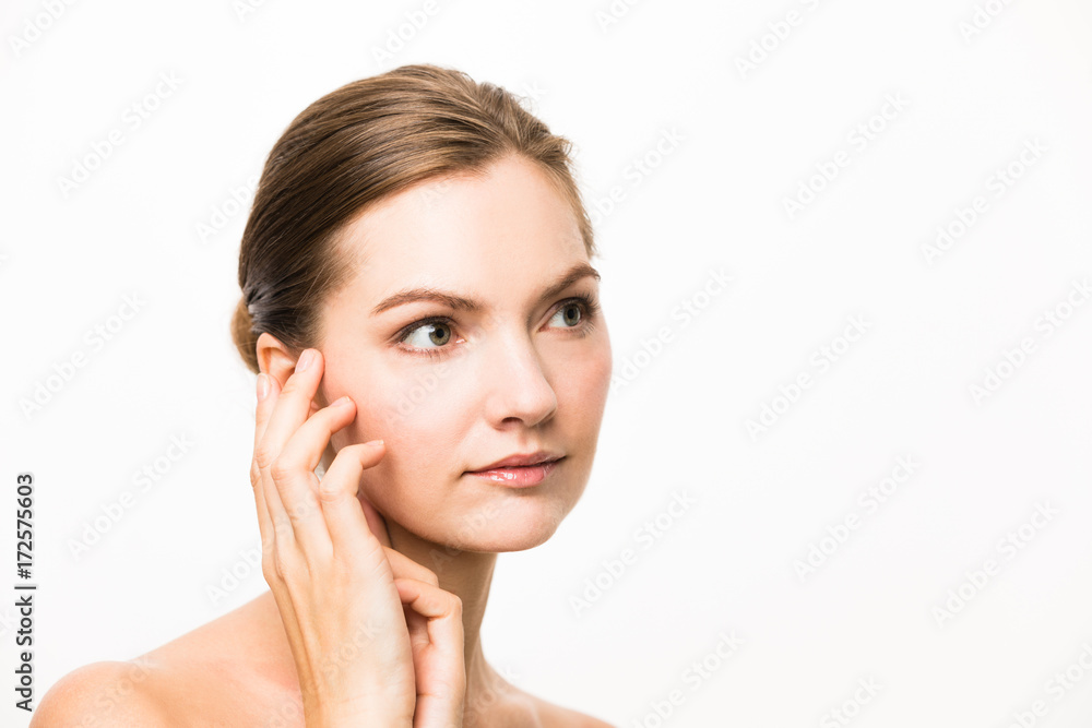 Young caucasian woman portrait. beauty and skincare concept. Young caucasian woman portrait. beauty and skincare concept.