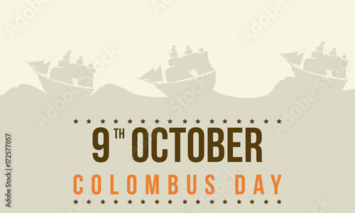 Columbus day celebration background style