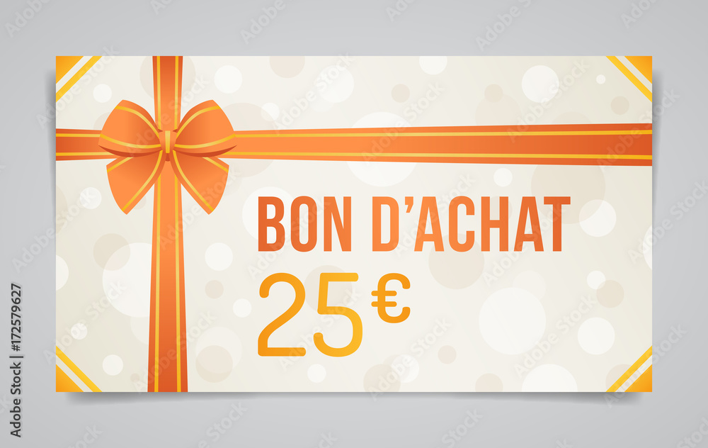 Naklejka premium Bon d'Achat - 25 euros
