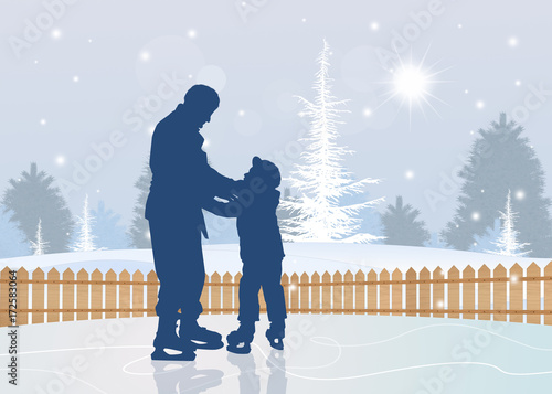 illustration of ice rink