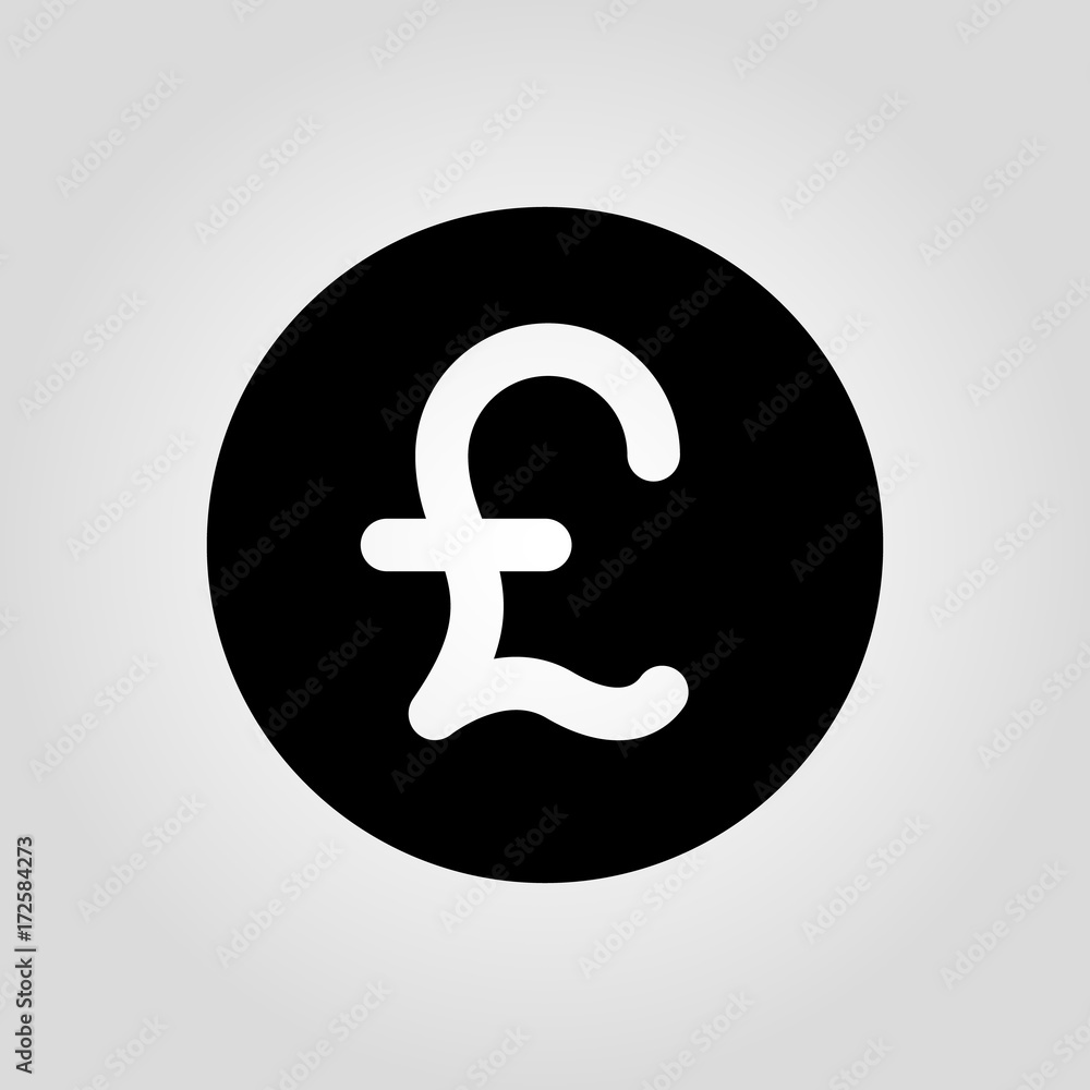 Pound isolated flat vector icon Pound isolated flat vector icon