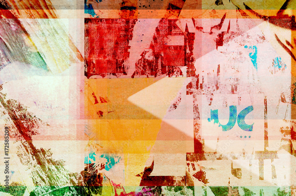Fototapeta premium old torn poster texture