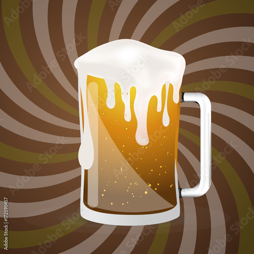 Abstract Beer Glass Vector