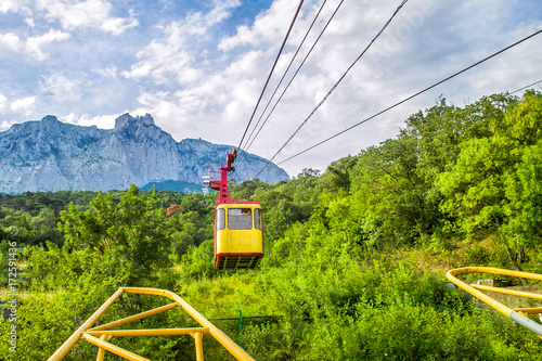 Cableway from Ai Petri mountain, Crimea, Russia photo